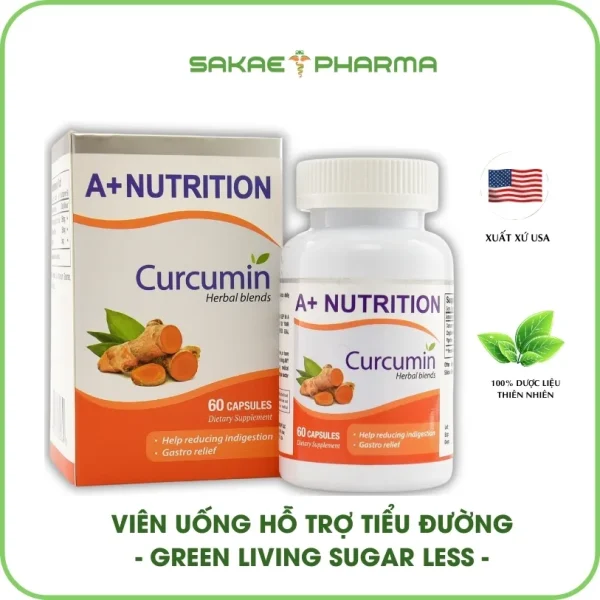 Viên nghệ a+ Nutrition Curcumin dạ dày tá tràng