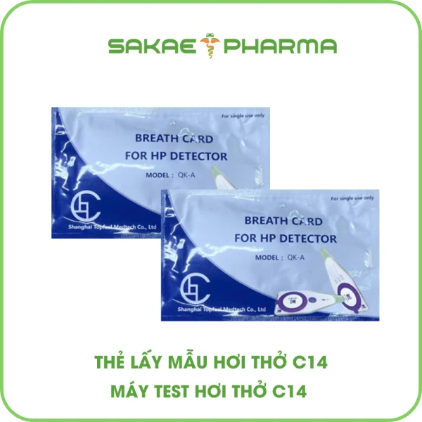 Thẻ lấy mẫu hơi thở C14 - Máy test thở C14