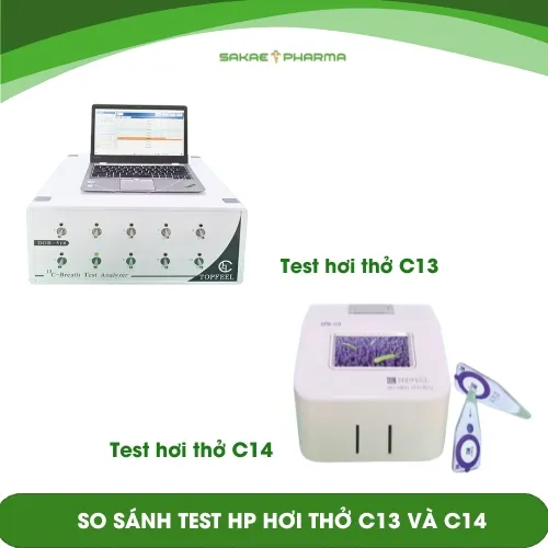 So sánh test hp hơi thở C13 và C14