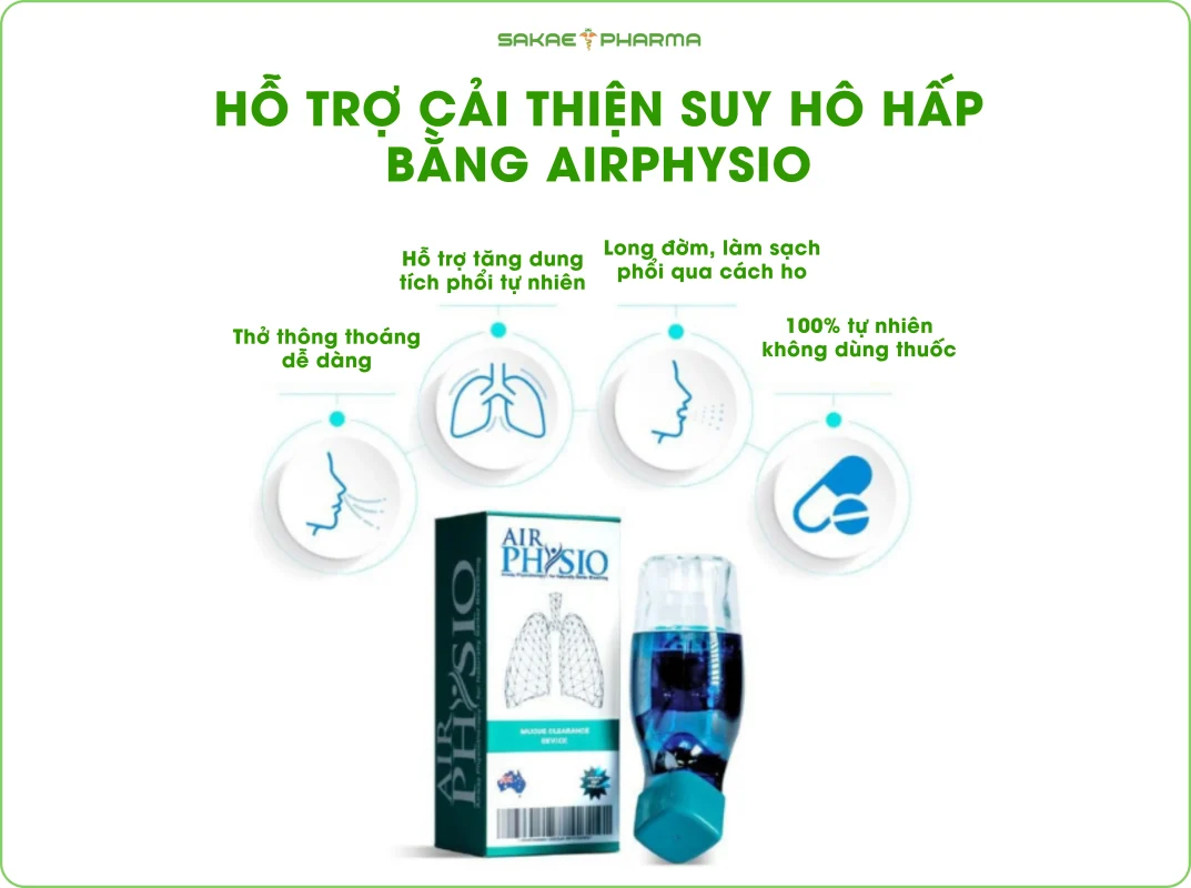 Hỗ trợ cải thiện suy hô hấp bằng Airphysio