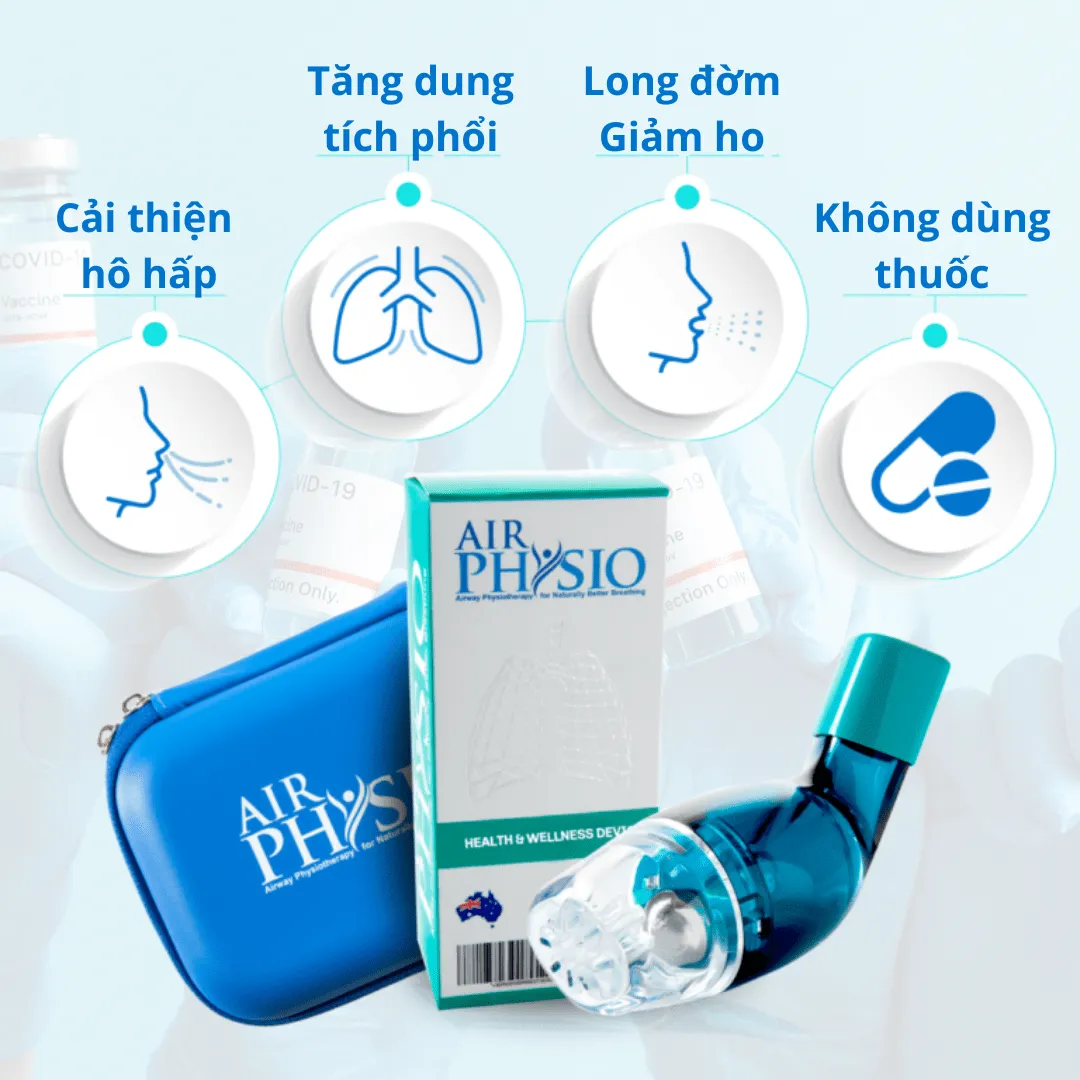 sử dụng AirPhysio để hỗ trợ phục hồi xẹp phổi