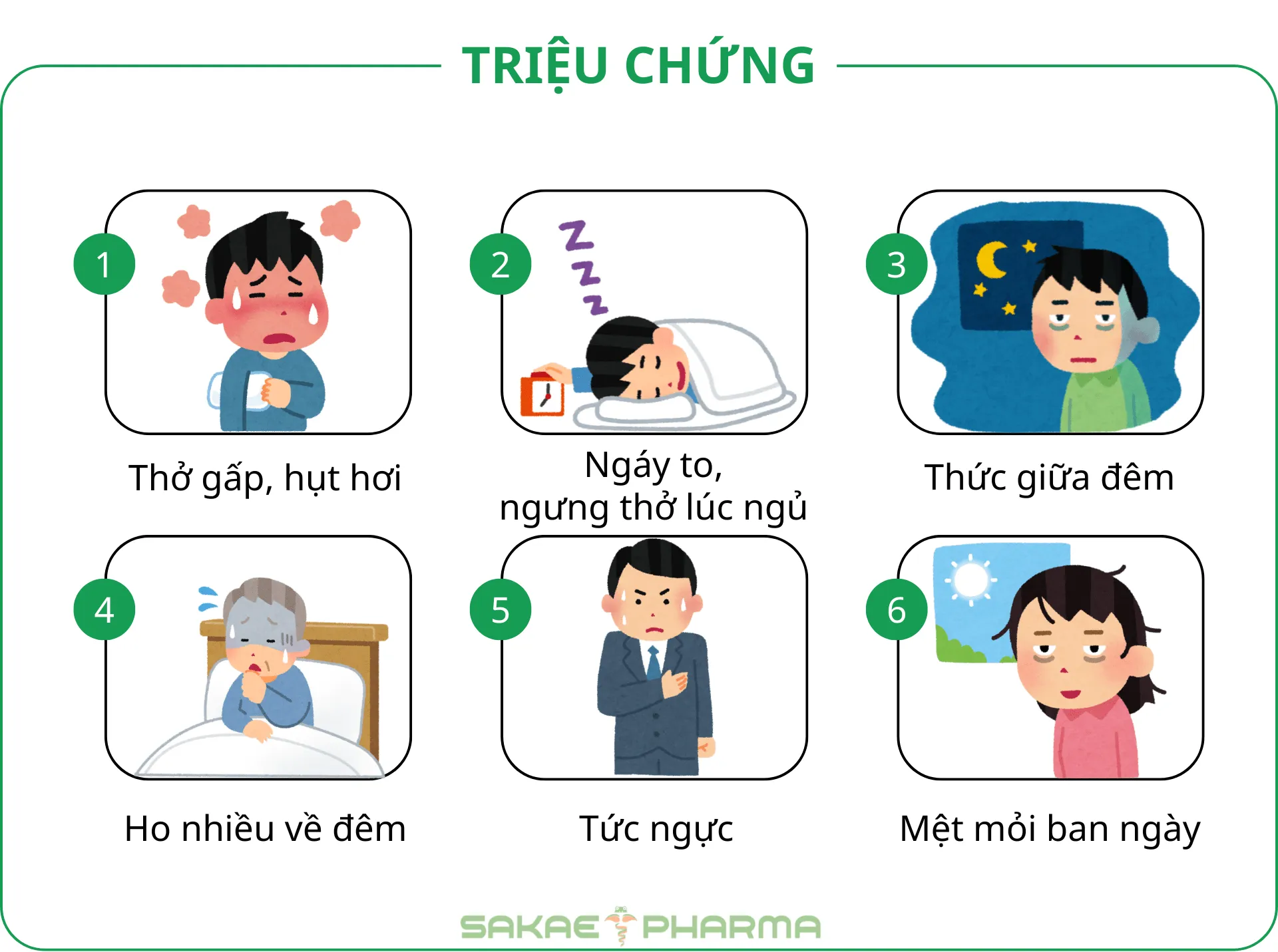 Triệu chứng của bị khó thở khi nằm ngủ