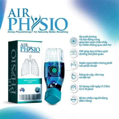 AirPhysio giúp hỗ trợ long đờm và làm sạch đường thở