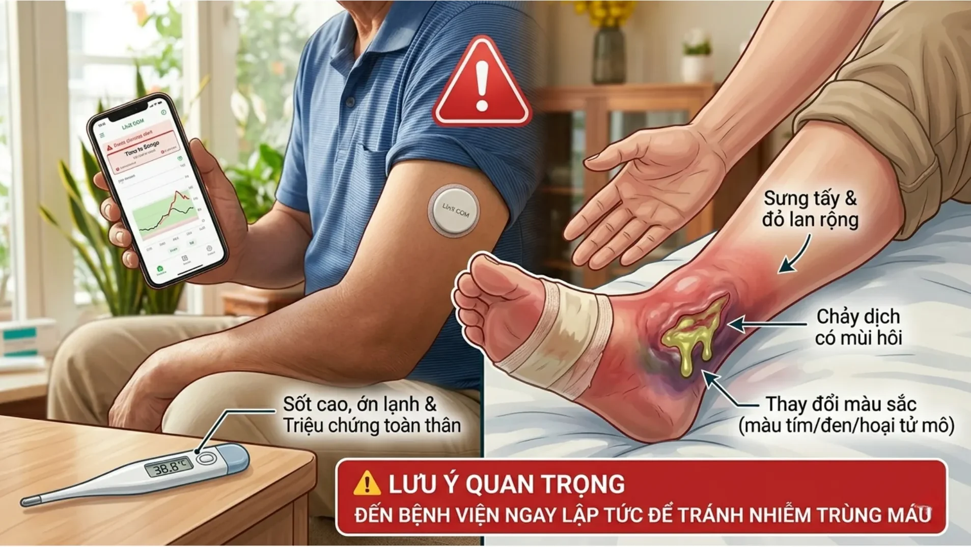 bị tiểu đường vết thương lâu lành